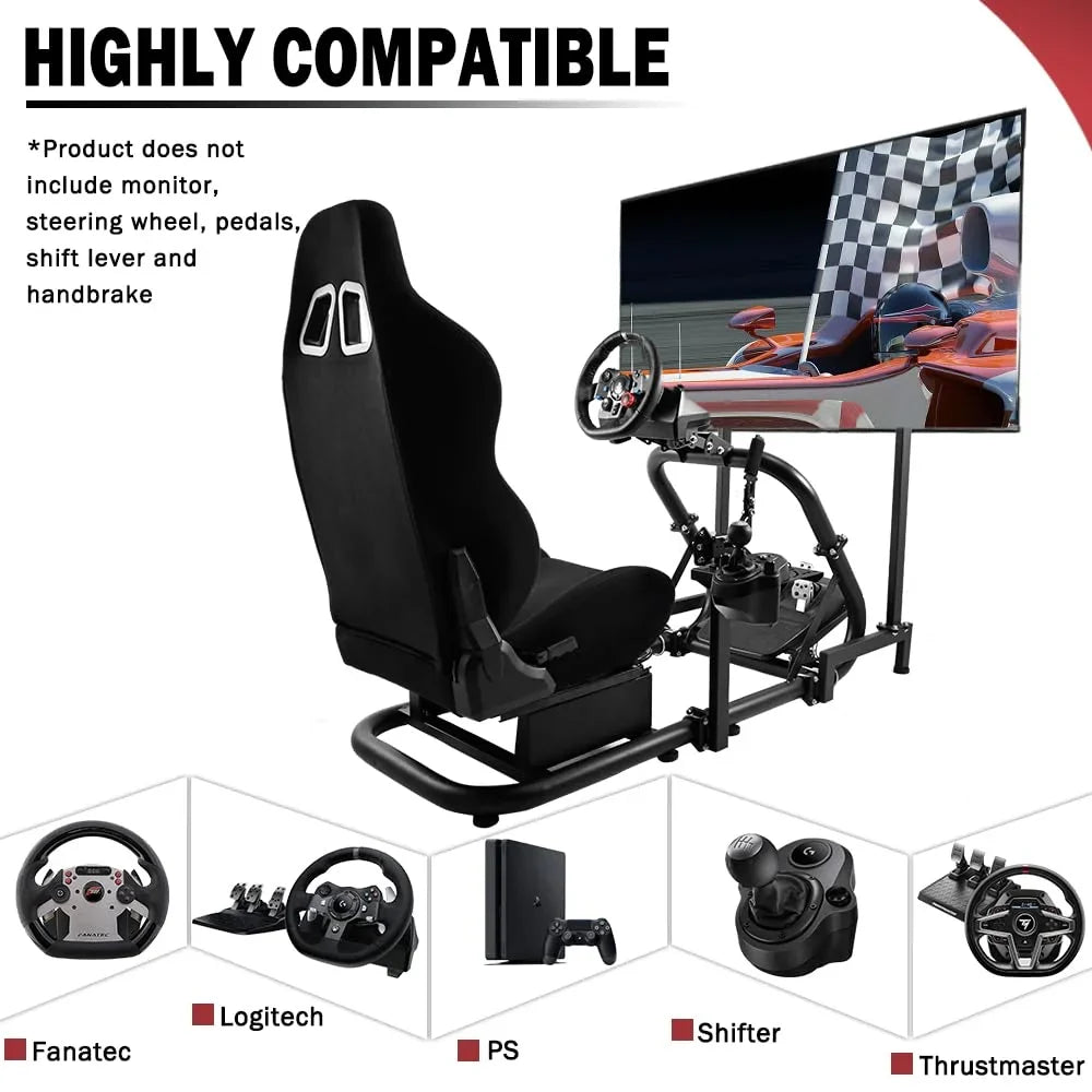 Logitech TV Stand Supllueer Racing Cockpit Sim G923 G920 Fanatec G29 with Fit Thrustmaster Seat &