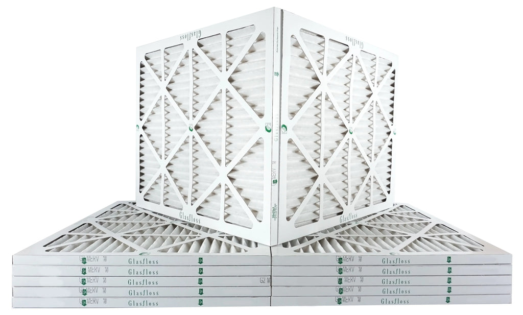 USA - in - Glasfloss x Made 15x25x1 inch) 14.5 Air Size: -Qty:12 Furnace MERV 24.5x7/8 (Actual 10 Filter -