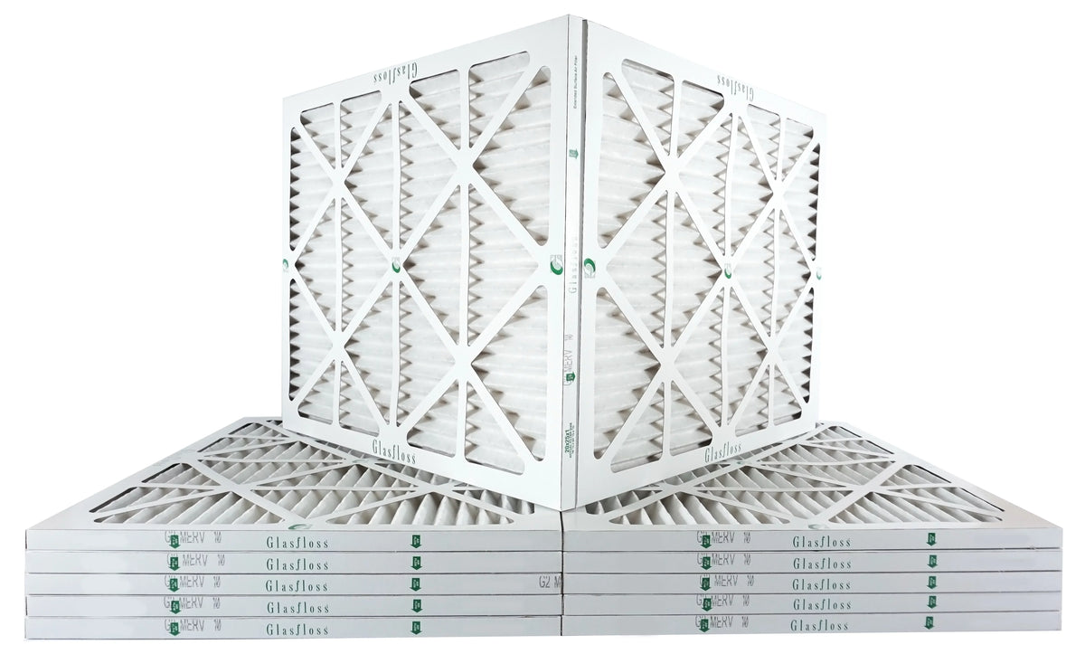 USA - in - Glasfloss x Made 15x25x1 inch) 14.5 Air Size: -Qty:12 Furnace MERV 24.5x7/8 (Actual 10 Filter -