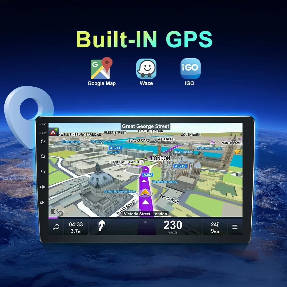 Honda GPS 4-64GB WIFI Stereo CAM Radio CRV Car Android13 1997-2001 Carplay For