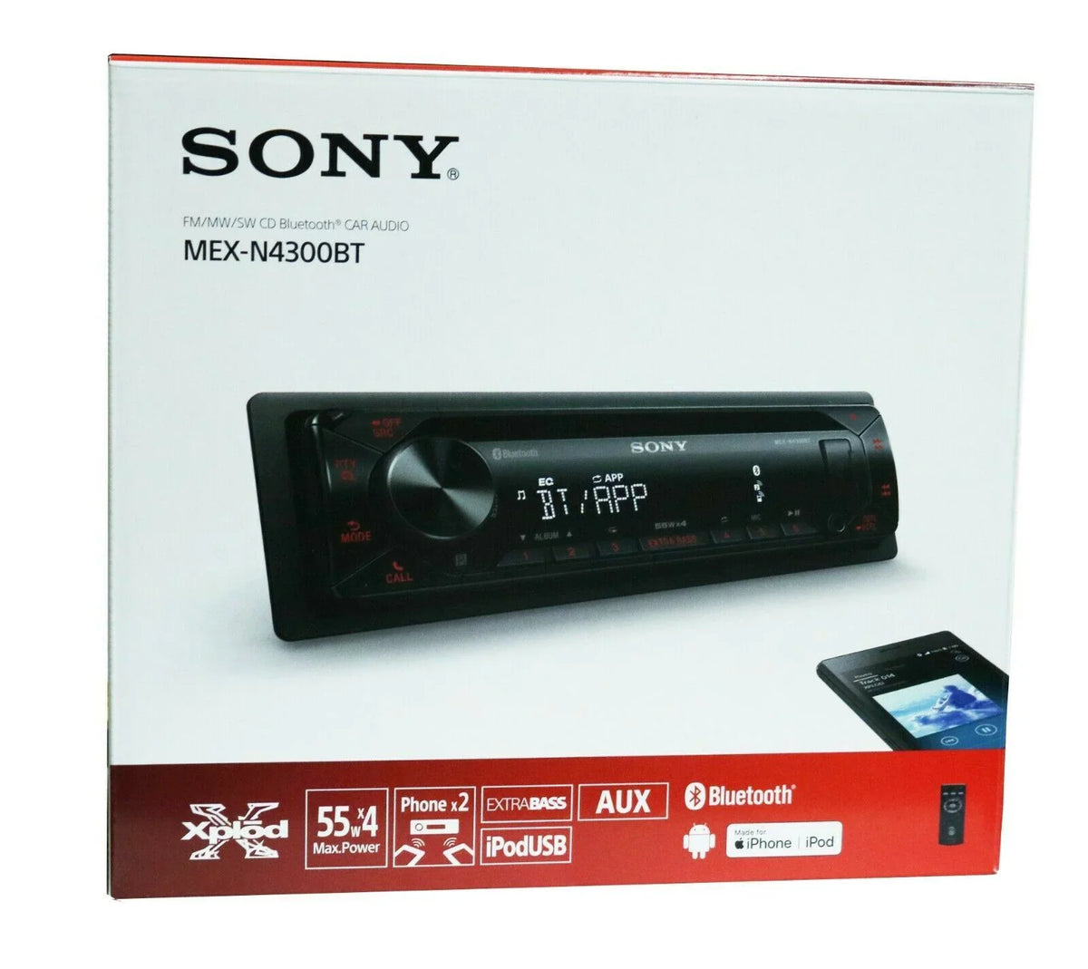 with Receiver MEX-N4300BT / Audio / MW SW Car BLUETOOTH CD FM /