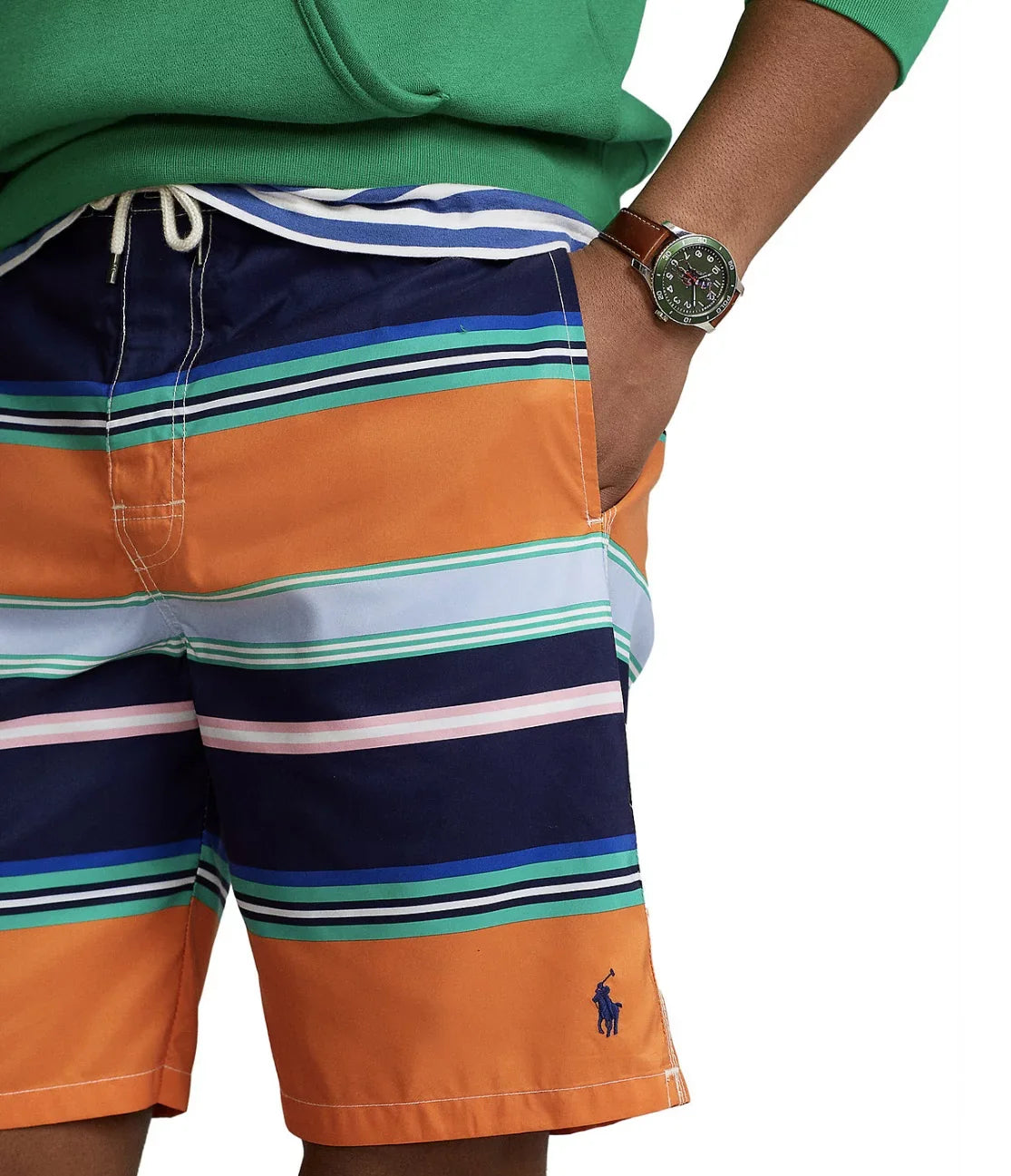 Small Fit Kailua Classic Men's Orange Trunks Polo Lauren Size Ralph Swim