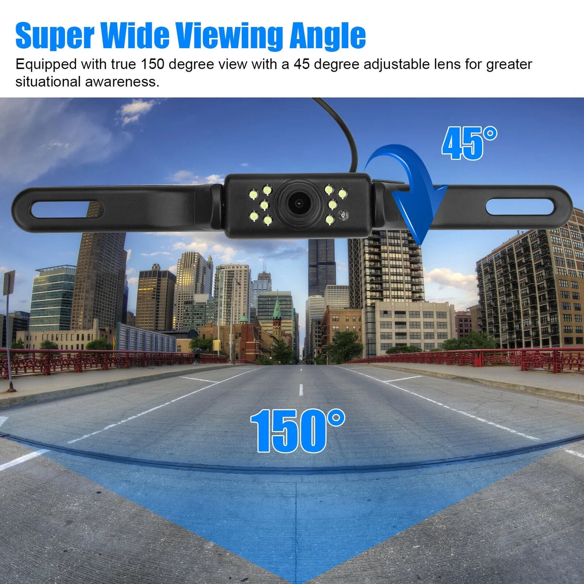 Vision + Kit Rear System Mirror Monitor View Car Camera 5" Backup Night Parking