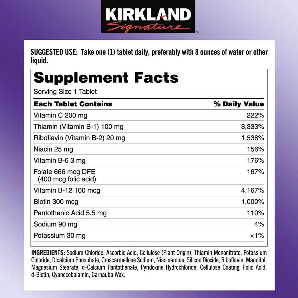 Signature with (2-Pack) Tablets) Electrolytes Super (2 x 500 B-Complex Kirkland