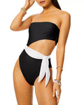 Colorblock Ramy 1-PC Swimsuit Gigi Cutout Brook Side