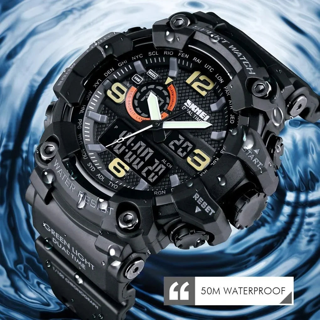 Digital Function Alarm Watches S-Shock Men's Watch Gosasa LED Waterproof Military Sports Multi Watches