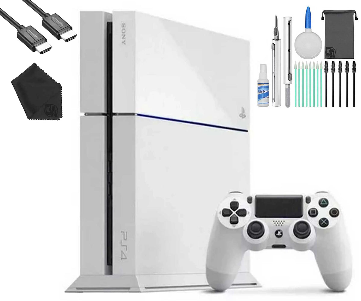 Console Gaming Kit Pre-Owned Cleaning With Like 4 (Refurbished: 500GB White, HDMI New) PlayStation Cable