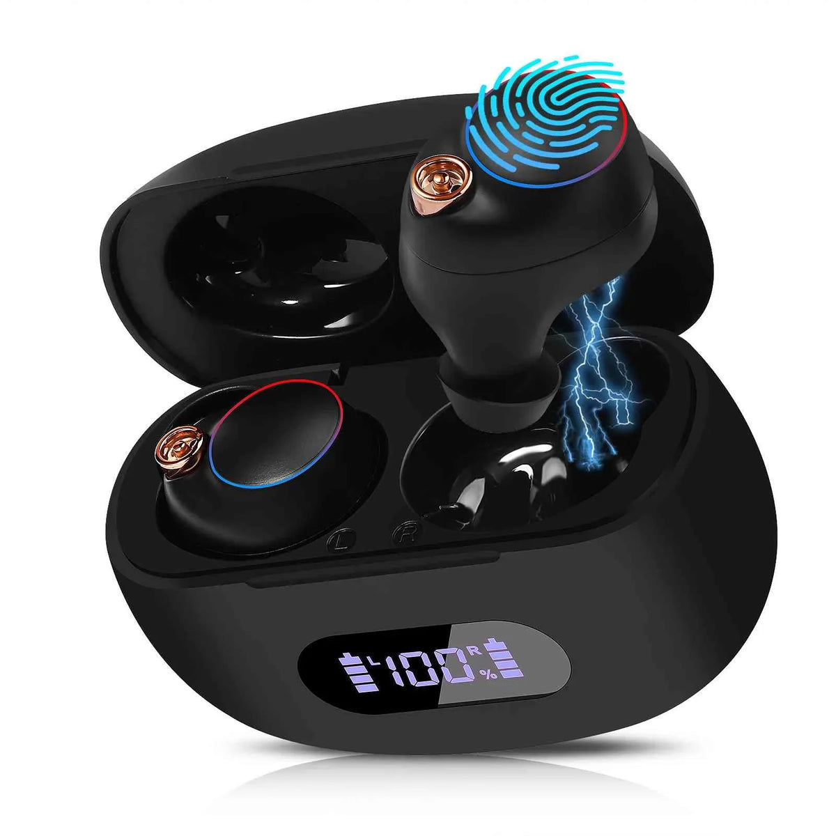 Wireless Balanced, 2 Charging 5.2 Connection, + UrbanX Legion Water Dual Black, Bass Duel with Compatible Bluetooth IPX5 Boost Resistance, Lenovo Case, True Bluetooth Connect, Earbuds