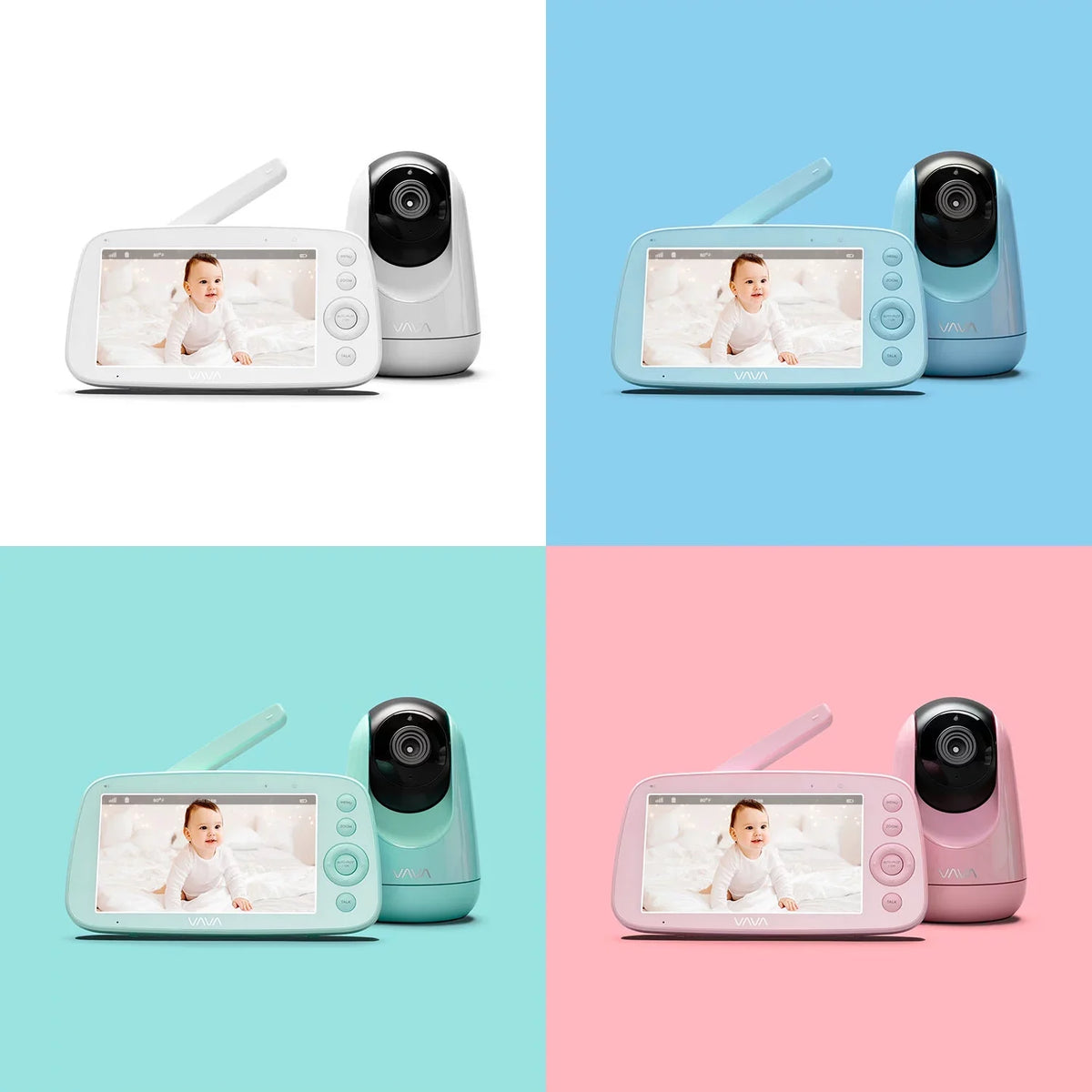 Screen Video Audio, Handheld Vision, VAVA Pink Infrared 2-Way Night and 720P Baby 5" Monitor,
