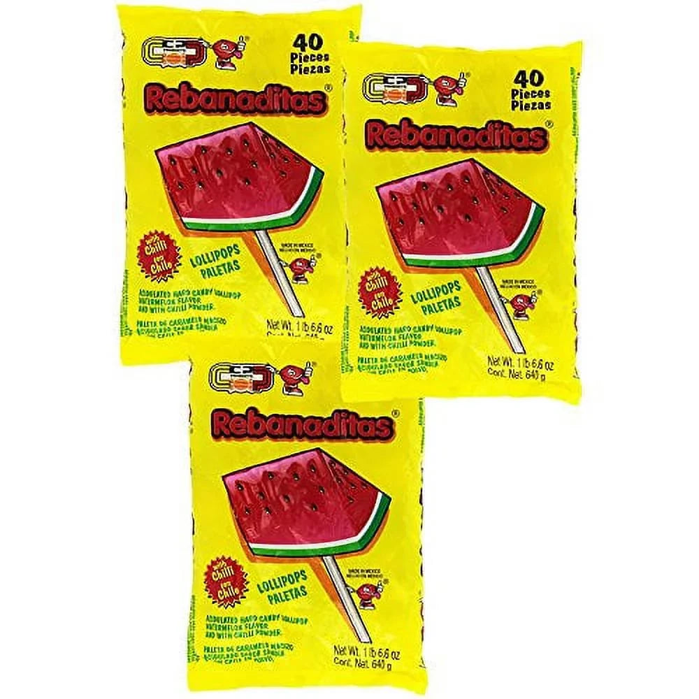 pieces Vero Lollipops, Including Candy 120 Kit Mexican Spicy Rebanaditas Watermelon