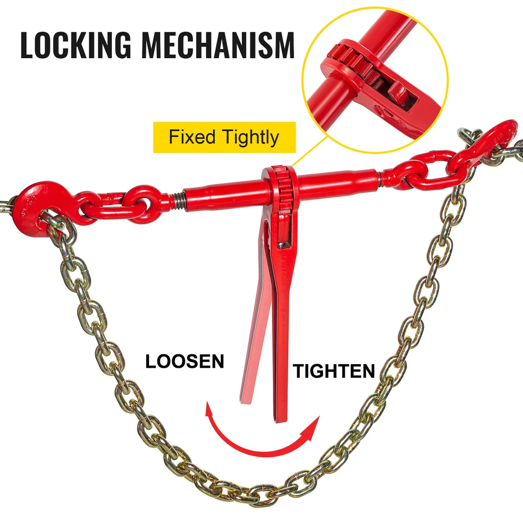 Load 6600lbs 2pcs Tie Ratchet BENTISM 5/16in-3/8in, Down, for Binder Binder Chain