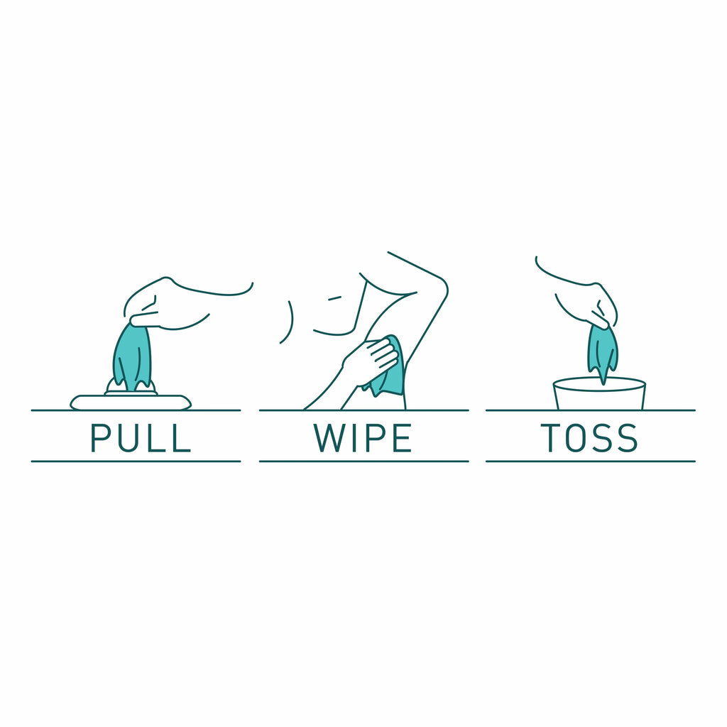 Rush 25ct Cool On-The-Go Men Wipes Deodorant Degree