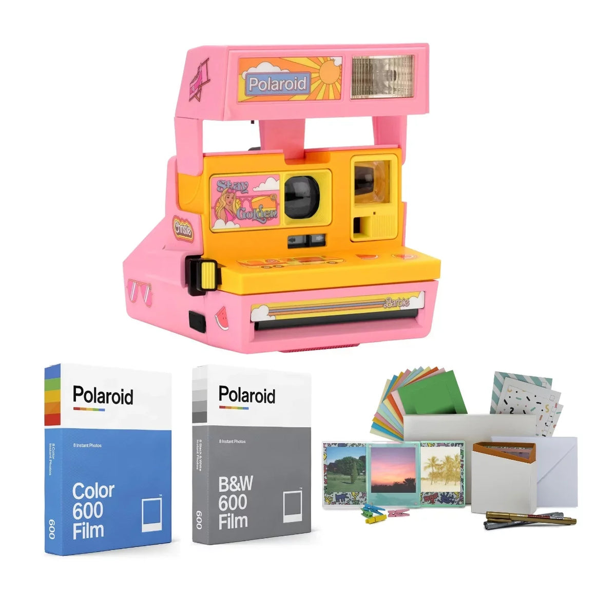Barbie Camera Film and Film Polaroid 600 Photobox Malibu Kit Bundle with Instant