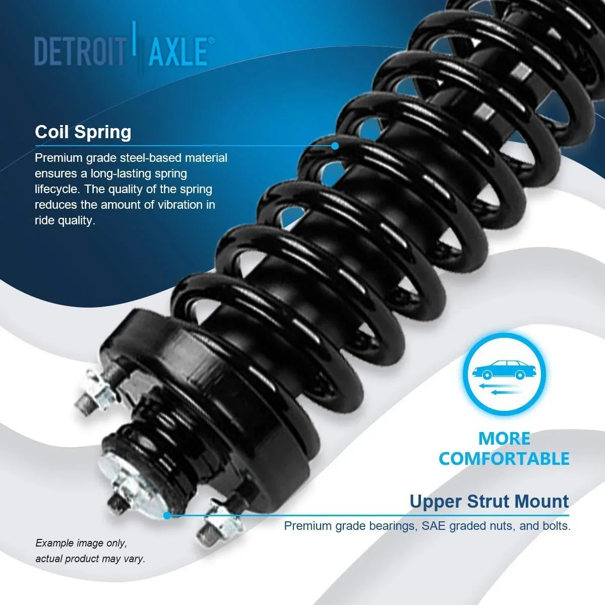 Struts Struts 1999 for Honda 2000 Ready Replacement w/Coil 2 Axle Struts Install Spring CR-V Front Detroit - Quick Assembly 1997-2001 Complete 1998