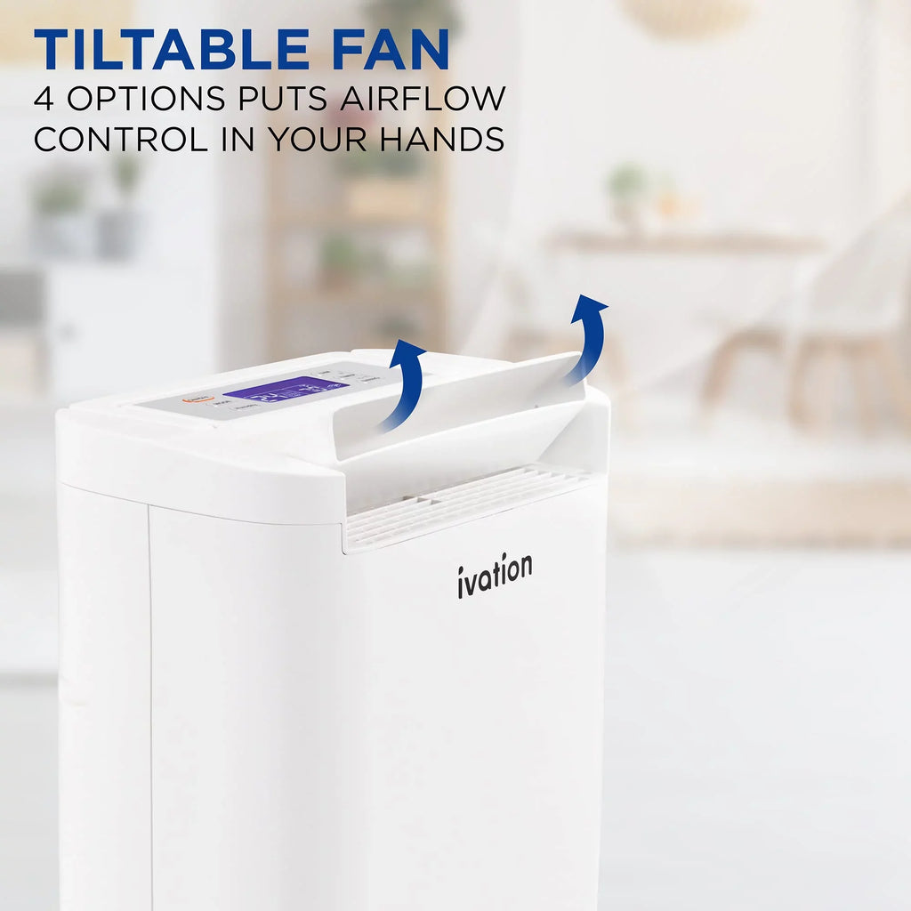 Ivation Wifi 410 Smartphone W/ & Drain Control Dehumidifier 19 Hose Sq/Ft, Pint,
