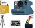 I-Type Plus Film Camera of Cloth Instant Microfiber Table Polaroid Blue Bluetooth + Calm Pack + Bundle + Now of Film Connected Tripod