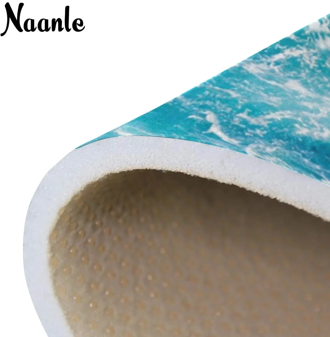 Ocean Living 5'(48 cm), Area Yoga Rug Slip x Room Sea Inches Mat Carpet Nursery Wave Bedroom 120 4' / Rug 63 Sea Ocean Non Wellsay Wave Kitchen, Dinning 160 x x for Floor