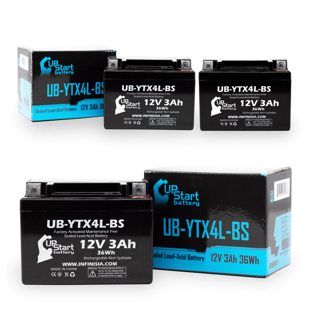 DS90, UpStart 90CC - 12V, 3-Pack Activated, 3Ah, Battery Free, ATV 2002 Factory Bombardier UB-YTX4L-BS Battery Replacement DS90F, Maintenance (Can-Am) for Quest