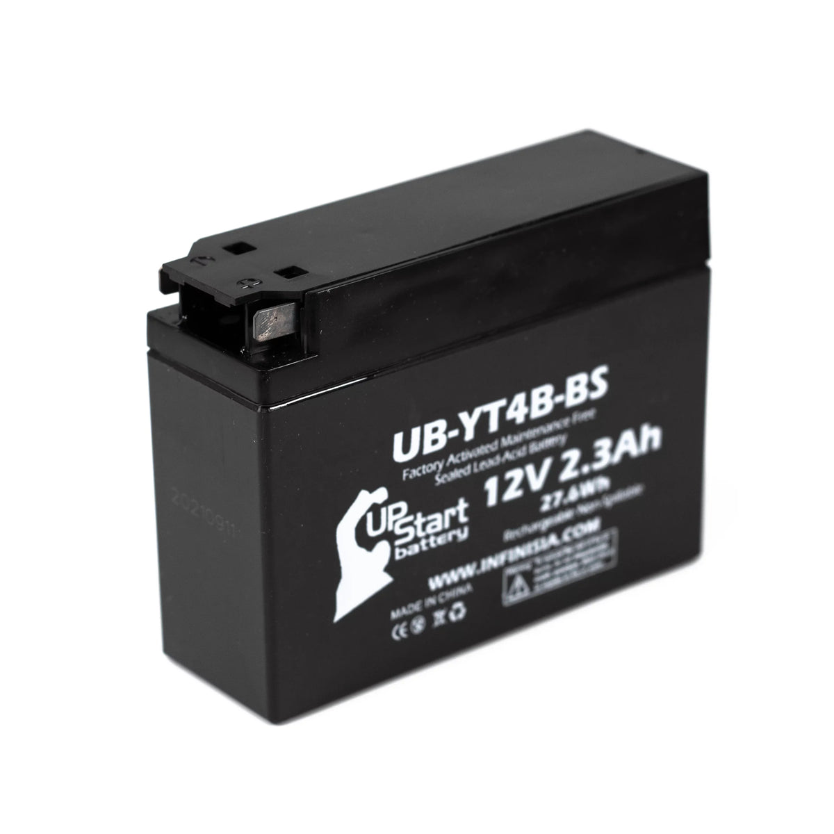 2012 400CC Yamaha UB-YT4B-BS 3-Pack Battery for 12V, Factory SR400 Activated, Free, Battery Maintenance Replacement 2.3Ah, (FI) Motorcycle UpStart -