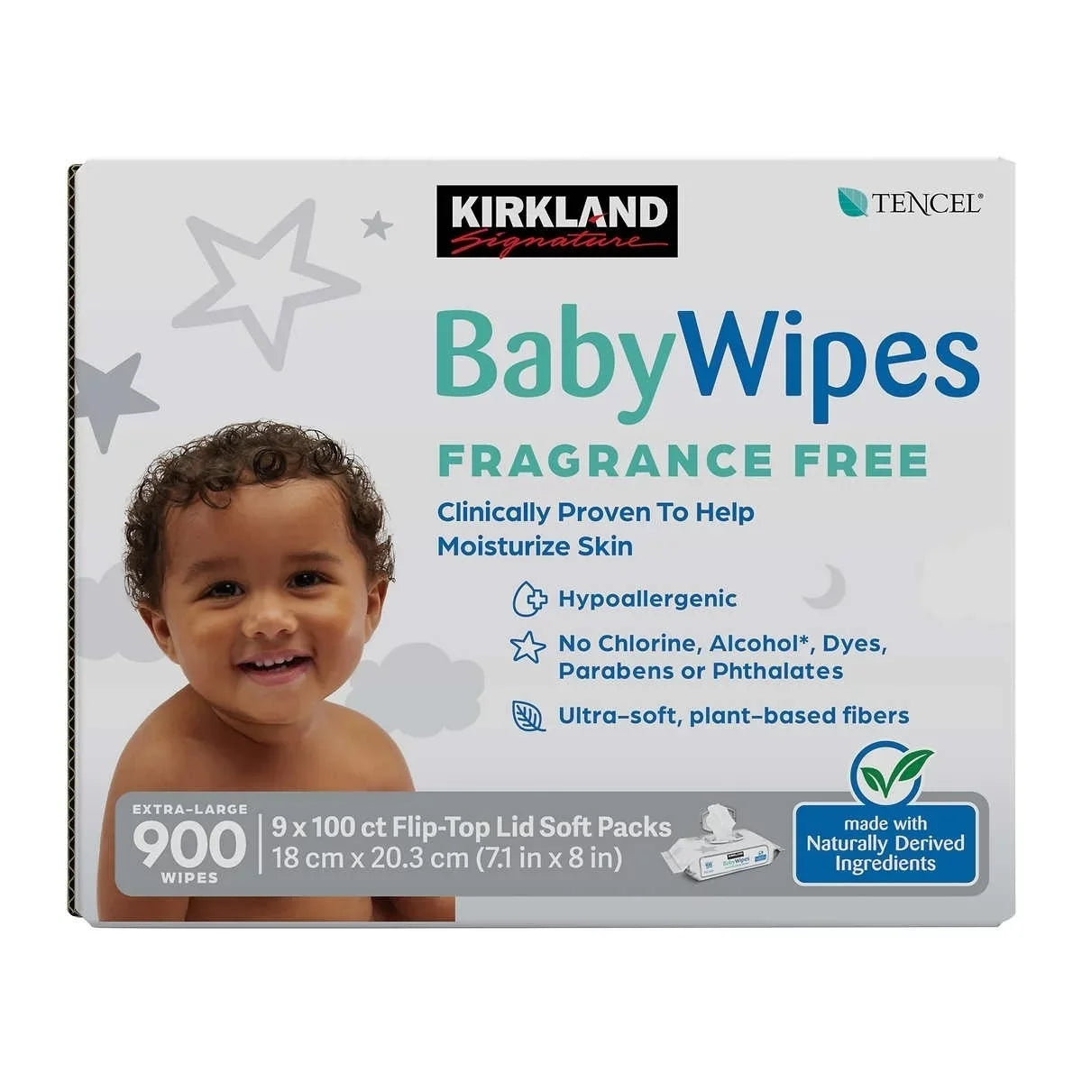 900 Count Signature Fragrance Free Kirkland Wipes Baby