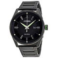 Steel Watch Stainless Black Eco-Drive Men's IP BM6985-55E Citizen