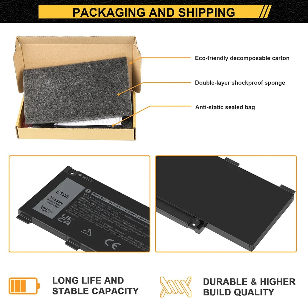 SE 15 Battery 3590 3700 G5 15 3500 New G3 266J9 5500 Fits 3790 5505 for