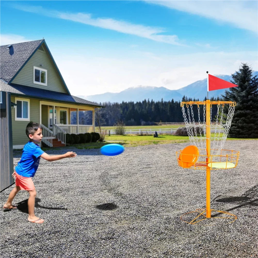 Target 12-Chain Goal Practice, SmileMart Golf Disc Orange
