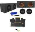 MM1042DVC Sub Box 2400w (2) Subwoofers+Sealed 10” Polk Audio Enclosure+Rockmat