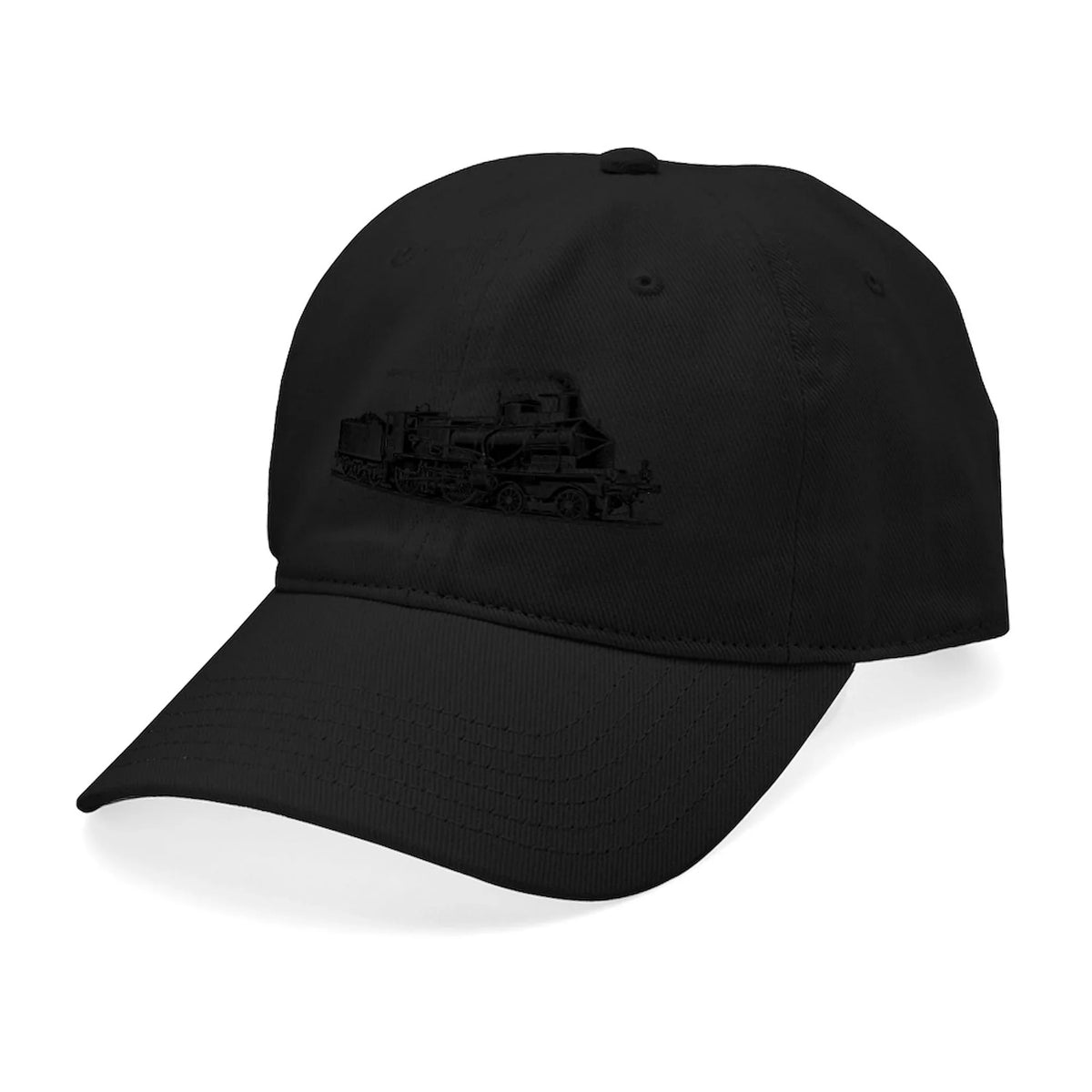 Printed - Black TRAINS CafePress VINTAGE Canvas Adjustable Cap Hat Baseball Cotton - Black
