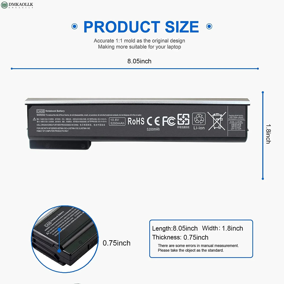 CA06 718678-421 Notebook 645 HP y G0 G1 640 718756-001 650 CA06XL ProBook 718755-001 for 718677-421 655
