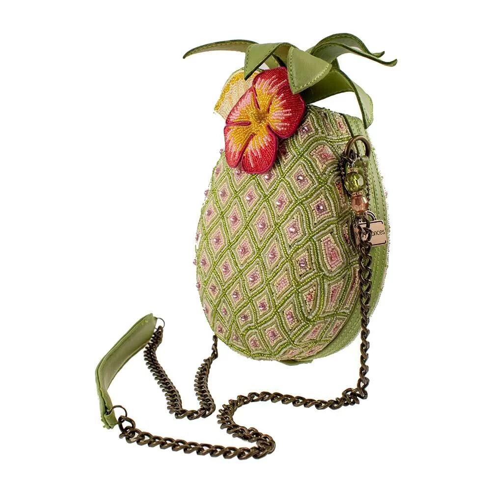 Novelty Bag Frances Pineapple Multi Mary Beaded Island Crossbody Handbag New