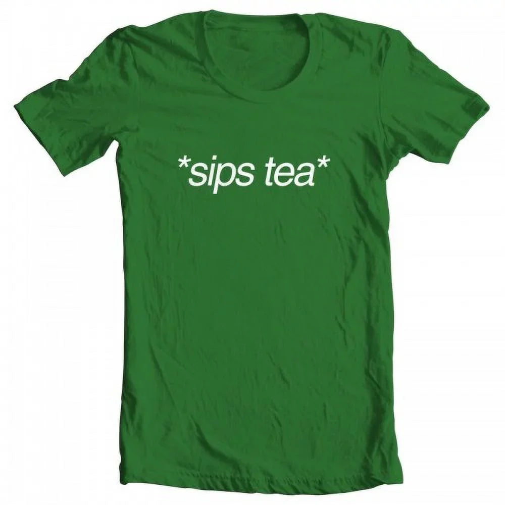 XX-Large Kelly Sips Meme Women's Tea Green Kermit by Artwork Inspired T-shirt TEEZ Original GEEK