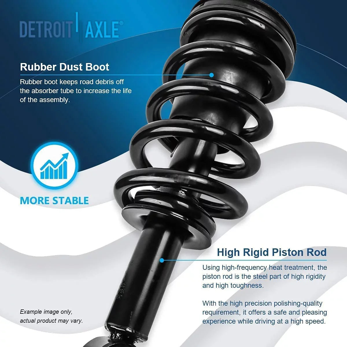 2 Sierra Detroit Spring - Replacement Silverado Front Struts Struts 2010 2 Chevy Axle Shocks Shock for GMC 2011 2012 Complete Susp.] 2009 [Exc. Electronic 2008 Absorbers Rear w/Coil 1500 2007-2013