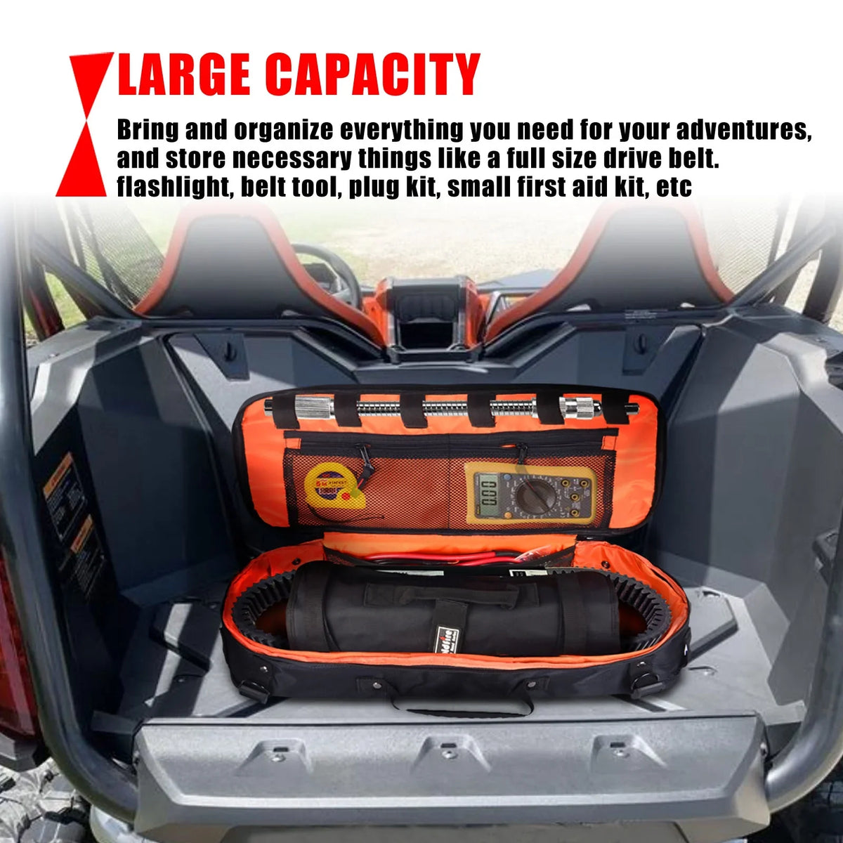 Wrench Tool Travel Roll Portable with Goldfire Universal UTV Tool Car Organizer Pouch Tool Bag Storage Storage for Kit Truck ATV