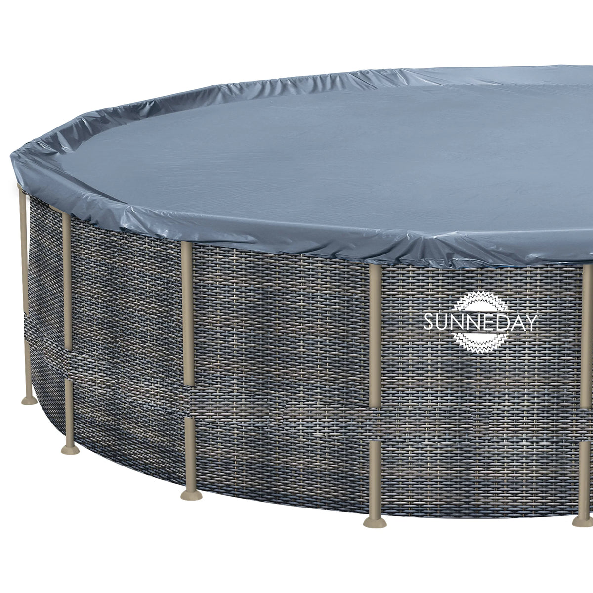 Soft-Sided Round 52 Oasis 24 in. ft. Sunneday Rattan x Pool
