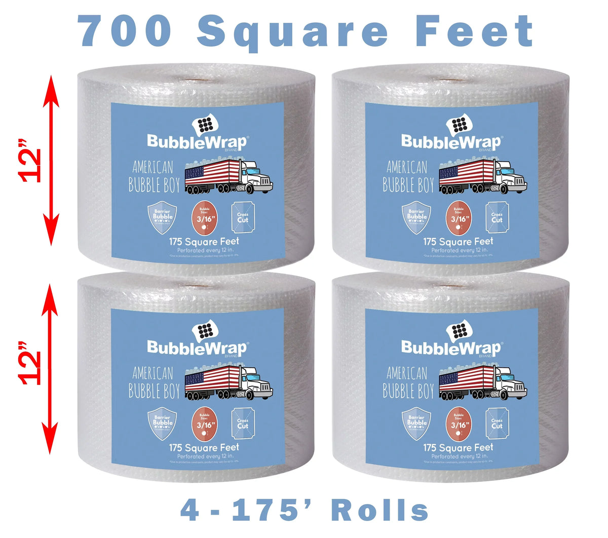 x Bubble ft Cushioning Bubble American Boy Wrap 700 By - in 12