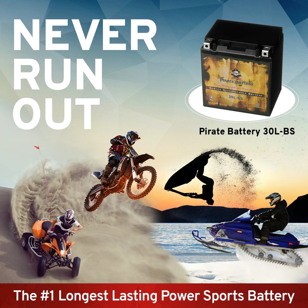CCA) Volt,30 (30L-BS Battery Pirate (ski-doo) 12 Expedition Ah, Se Battery Snowmobile Brp YTX30L-BS 270 for Year (15-17)
