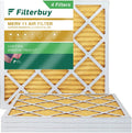 Filterbuy Filters (4-Pack) 12x12x1 Furnace HVAC AC 11 Pleated MERV Air
