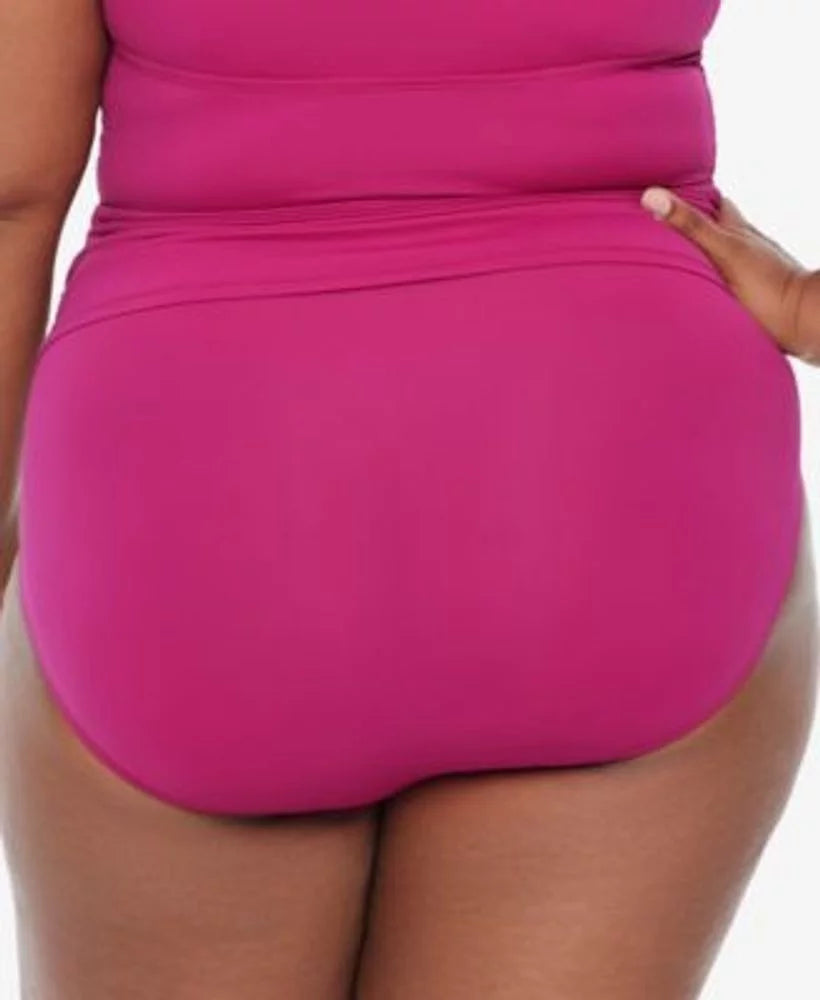 Bottom, PLUMERIA Swim Size Shirred High-Waist Lauren Ralph US 20W Plus