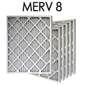 12x25x1 MERV Size Filter 6PK Pleated - Air Actual 11.5x24.5x.75 8 |