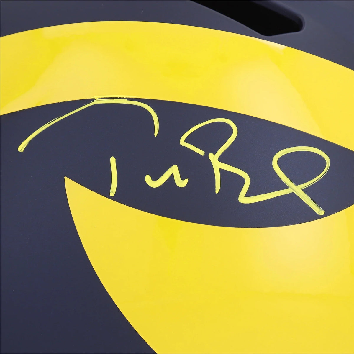 Autographed Riddell (Signed Paint) in Tom Certified Michigan Replica Wolverines Helmet Brady - Authentic Yellow Fanatics
