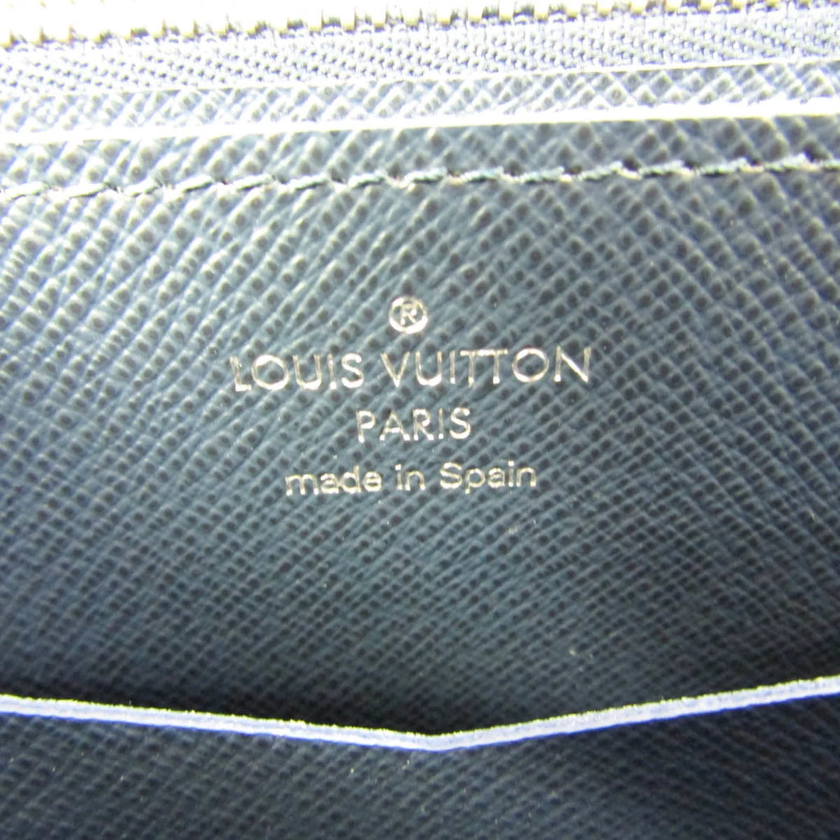 Navy Taiga (Good) Taiga XL Blue Pre-Owned Men's Wallet Leather Zippy M64019 (bi-fold) Long
