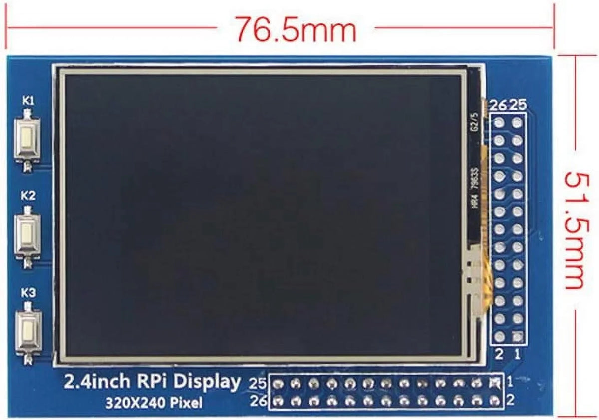 /3B+ TFT with SPI Pi Raspberry 2.8 Pan Color Treedix TFT Display Screen inch Touch Screen Touch Interface LCD Resistance 4B Compatible with