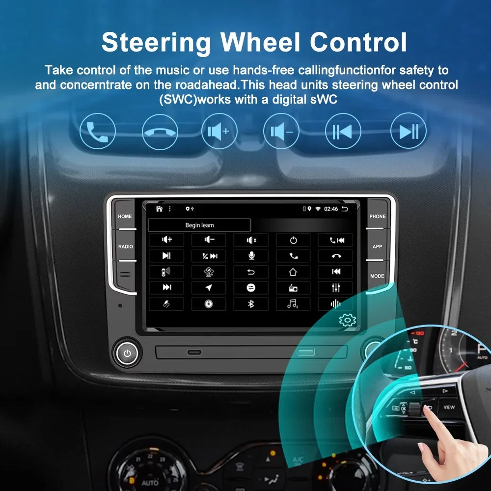 CC Car Player 7" Golf Navigation 4+64GB Touch Volkswagen Jetta Passat Screen GPS Stereo Carplay Amarok VW Polo Bluetooth For Radio