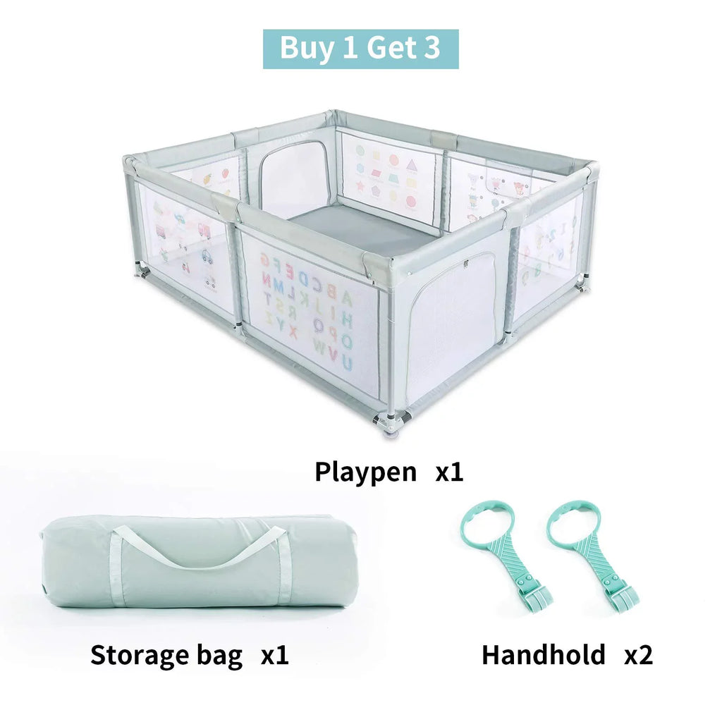 Pull with Two Playpen Nordmiex Baby Yard Rings, 59*70*27 Baby Safety for Play inch