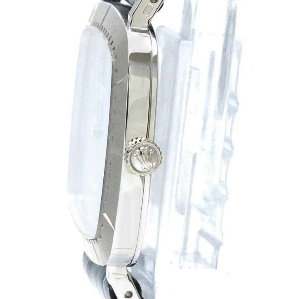 BF567340 Gold White 18K Watch (Good) Vintage Hand-Winding 4084 Mens Pre-Owned Cellini
