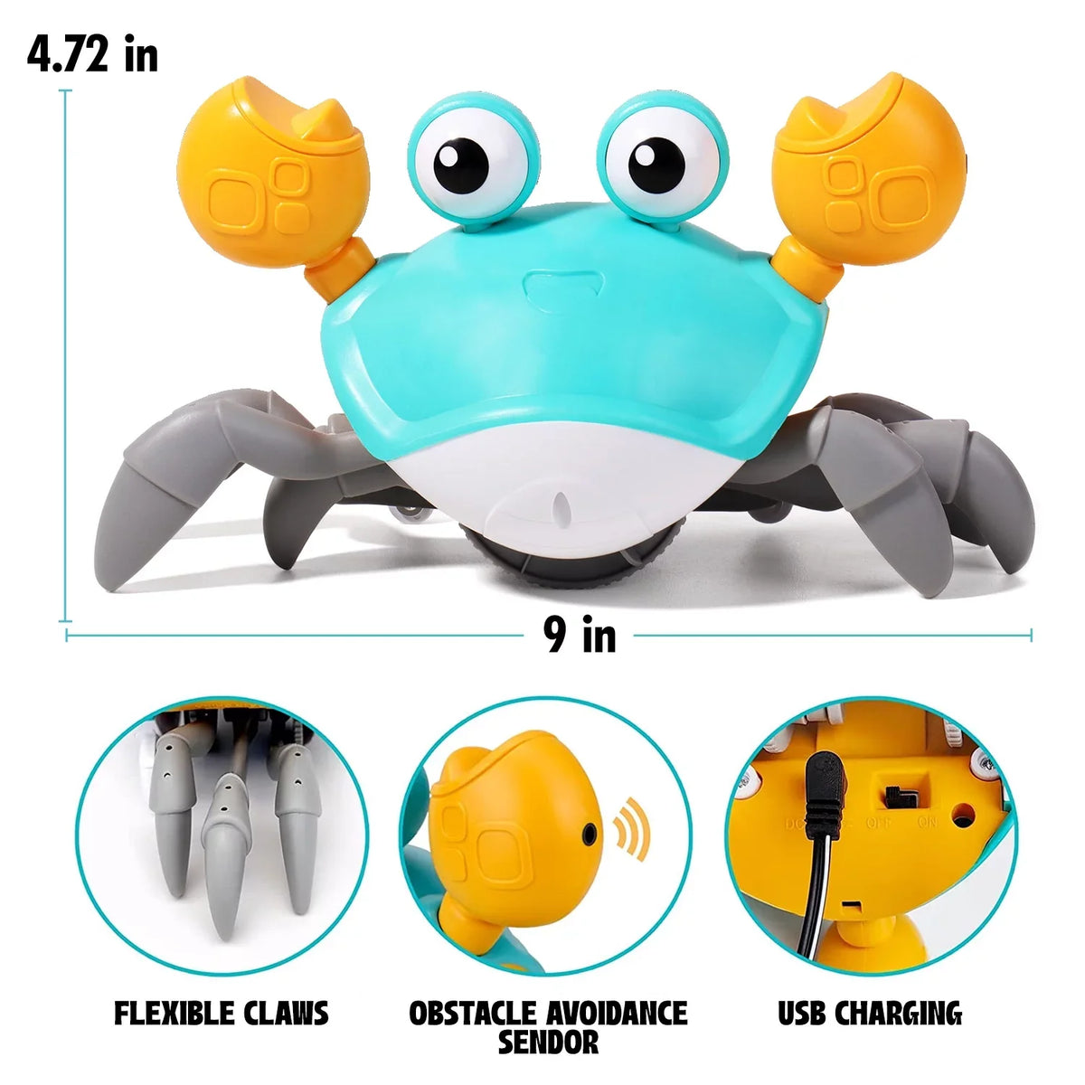 Kids Emily And Months Tummy Learning Crawling 6-12 Birthday, Gift Years Little For And 0-6 Crawl Encourage Toddlers Crab - Entertaining Holiday and Christmas Time