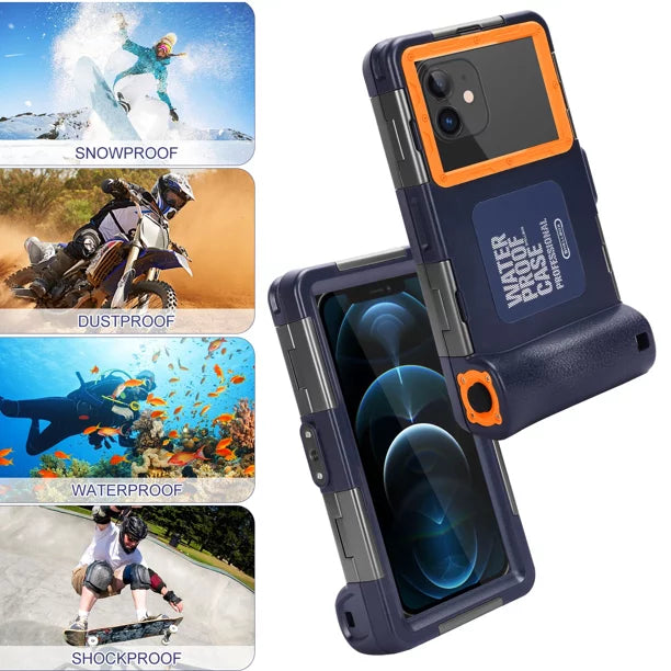Professional And all Inch Underwater Galaxy UrbanX Protective Snorkeling 6.9 Surfing Up [15m/50ft] Case Phones with F62 Video Photo LCD Lanyard for to Waterproof Swimming Diving Housing
