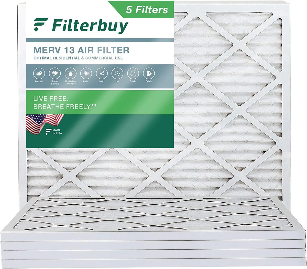 HVAC Air Pleated Furnace 13 AC MERV Filterbuy Filters (5-Pack) 18x24x1