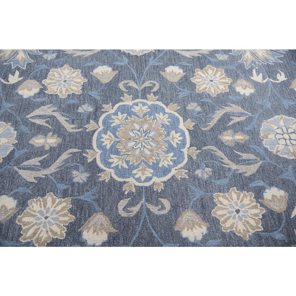 10' Floral Gray/Blue Area Cascade Dk Rug 13' Decor Alora x Gray/Tan/Coco/Gray
